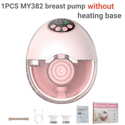 Upgrade Breast Pump Electric Handsfree BPA Free With Heating &UV Sterilize Lid Optional Silent Wireless Wearable Breastmilk Pump