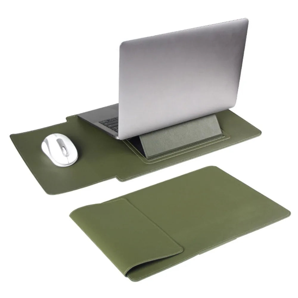 Portable 13 15 inch Adjustable Stand Laptop Sleeve with Mouse Pad Ultra Thin Tablet Case Portable Shockproof for HP/Dell/Surface