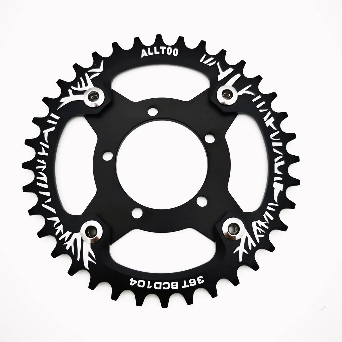 ALLTOO Bike Part Bicycle Crankset Bafang 104BCD Motor Aluminum Alloy Chainring Mid Drive Adapter For Electric E-bike 32T-52T
