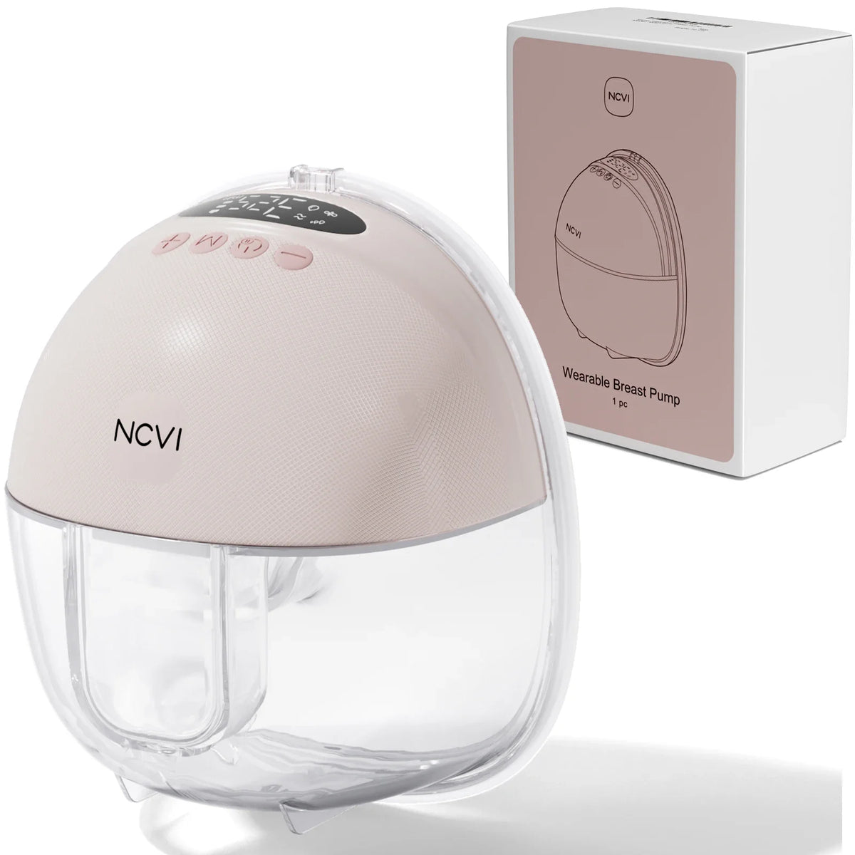 NCVI Electric Breast Pump,Hands-Free for Breastfeeding Pump, Ultra-Quiet Portable Wireless Pump, 3 Flange Sizes(19/21/24mm)