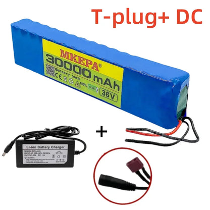 10S3P 36V 30000mAh 100% Brand New Lithium-Ion Rechargeable Battery Suitable for Electric Products Such as Scooters Battery