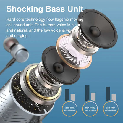 EARDECO Bass Wired Earphone Gaming Earbuds 3.5mm/typec Wired Headphones Stereo Noise Reduction Headphone Auriculares with mic