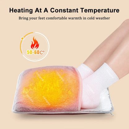 Foot Warmer USB Foot Heater Thermal Foot Heating Pad Soft Plush Warm Foot Cover Electric Heating Feet Warmer for Home Bedroom