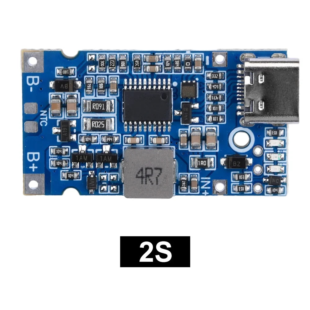 2S 3S 4S Type-C USB Charger Module 4.5V-15V 4.5-21V Step-Up Buck QC Fast Charging CC/CV for Power Bank Mod Solar Charger 18W 25W