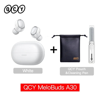 QCY MeloBuds A30 Wireless Earbuds Bluetooth 6.0 LDAC Hi-Res Audio -60dB Hybrid ANC Earphones AI Scene 8 Mics HD Call Headphones