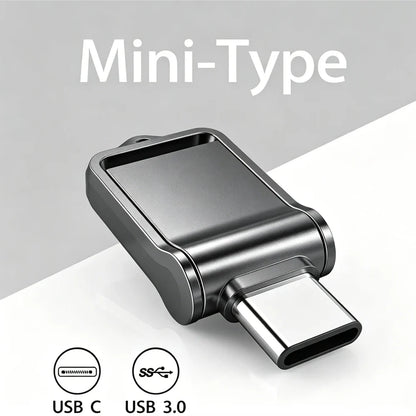 Mini 512GB OTG USB Flash Drive USB 3.0 Type C For iPhone iPad 32G 128GB 256GB Pendrive Samsung Android Laptop Memory Phone Stick