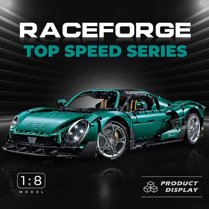 1:8 Scale Model Supercar Vehicle Building Blocks Technical Bricks Car High-tech Set Desk Decoration Assembly Kids Toy for Gift