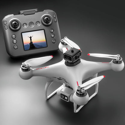 Drone Brushless Motor 2.4 Inch Screen Remote 360° Obstacle Avoidance 4K Electric Dual Camera Optical Flow Hover Real Time Transmission RC Drone