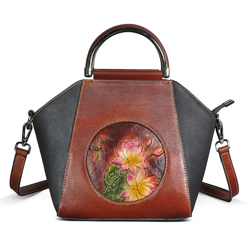 2022 Thick Cow Leather Luxury Designer Shopper Women Tote Purse Handbag Ladies Over The Shoulder Satchel Bag For Female 6639