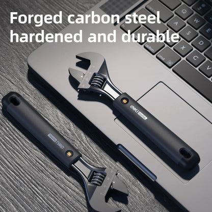 Deli Adjustable Spanner Multicolor 1 PCS 8'' Househol Multifunctional Rubberized Non-slip Handle Electrician Repair Hand Wrench