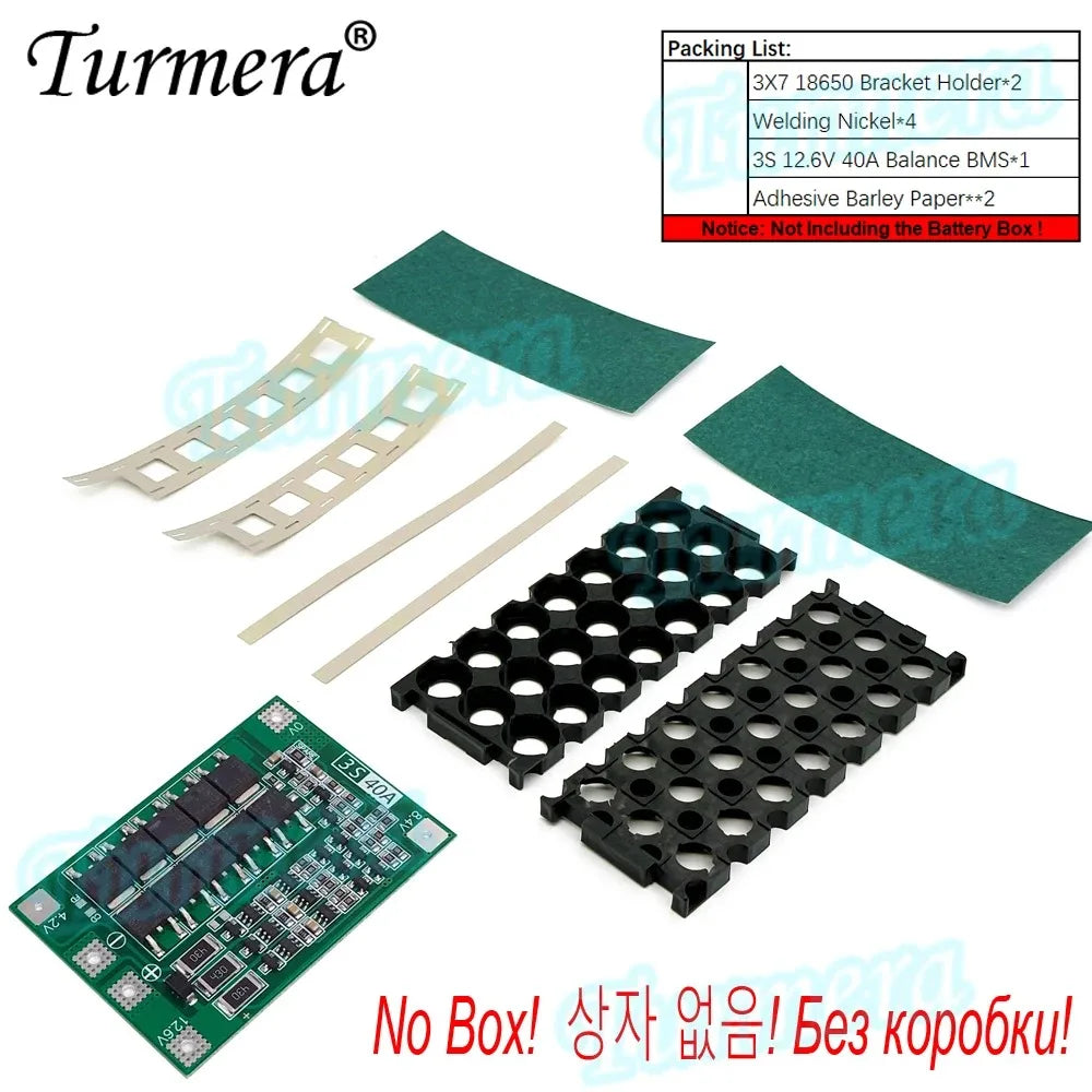 18650 Battery Box Holder 40A BMS with Voltage Capacity Displayer Rechargeable USB Power Bank Battery case Mobile Phone Charger