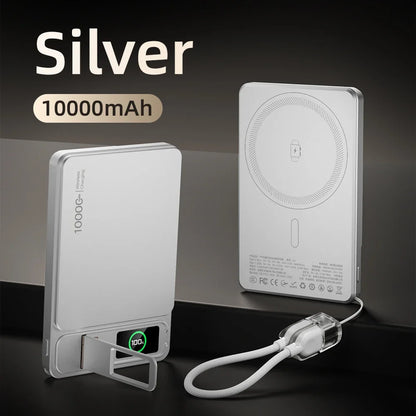 CCC 10000mAh Slim Original Power Bank For MagSafe,Magnetic Wireless 20W Fast Charging Portable Battery For iPhone 12-17 iWatch