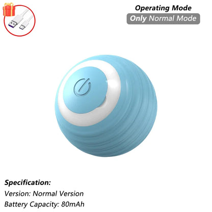 iLMH Cat Interactive Ball Toy Automatic Rolling Ball Faux Tail Rechargeable Smart Pet Electric Toy Pet Training Imitate Mouse