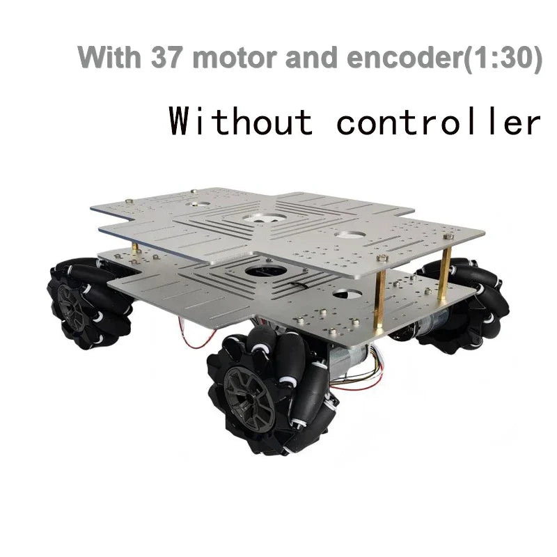 10-20Kg Load 330+240mm Big Plate 4WD Mecanum Wheel Robot Car with 12V Motor for Arduino ROS Robot Arm Chassis DIY Kit Toy Parts