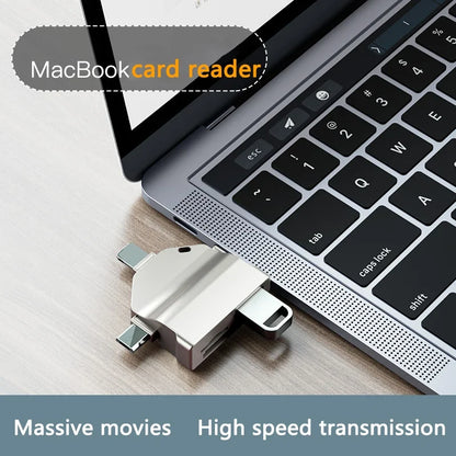 Multifunction 7 in 1 Card Reader USB 2.0 Type C to SD Adapter USB Flash Reader for PC Laptop Accessories Multi Smart Cardreader