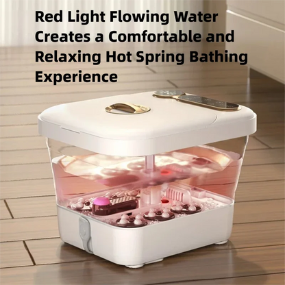 Electric Foot Spa Bath Massager with Touch Screen Controller Warm Heated Automatic Roller Foot Wash Fatigue Relief Foldable Gift