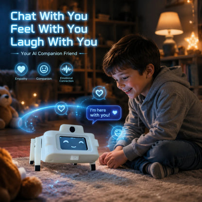 CLOUDRAKER Tuya Smart AI Robot Dog, 61+ Languages, 12+ Actions & Emojis, Voice Interactive Educational Toy for Kids