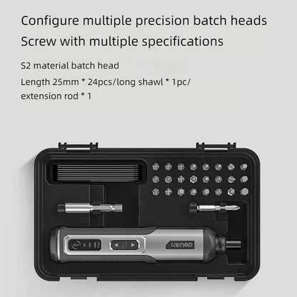Deli Handheld Electric Screwdriver Lithium Charging Household Screwdriver Small Mini Electric Screwdriver Tool Set