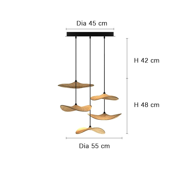 Designer Log Craft LED Ceiling Chandelier Living Room Tearoom Kitchen Table Lamps Bedroom Home Decoration Lighting Stair Lights