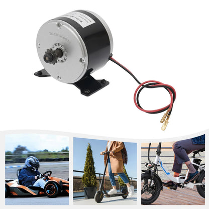 250w 24v Pure Copper Electric Scooter Motor, Brushed E-Bike Motor Lightweight Chain Drive Motor for E-Scooter Mini Motorcycle
