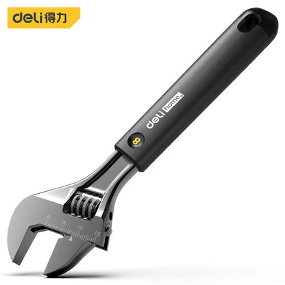 Deli Adjustable Spanner Multicolor 1 PCS 8'' Househol Multifunctional Rubberized Non-slip Handle Electrician Repair Hand Wrench