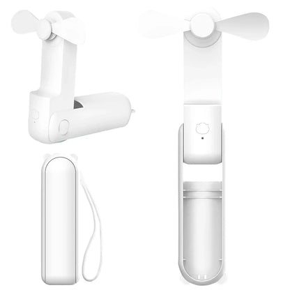 Portable Handheld Fan Cute Mini Fan 500mAh Battery 2speed Adjustable Low-Noise Electric Fan Student Gift Outdoor Fan Folding Fan