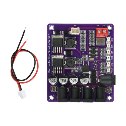40W Mini Router UPS Board 5V 9V 12V 4-Channel Output Battery Charging Board For Router Uninterruptible Power Supply