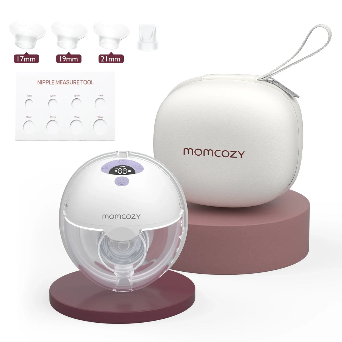 Momcozy Breast Pump Hands Free M5, Wearable Breast Pump of Baby Mouth Double-Sealed Flange with 3 Modes & 9 Levels, Electric