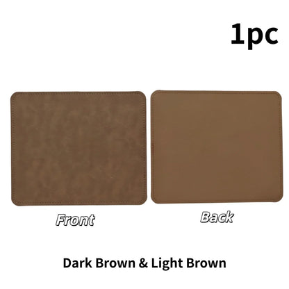 Double-sided Two-tone PU Desk Mat, Reversible Waterproof Oil-proof Leather Pad for Laptop & Mouse