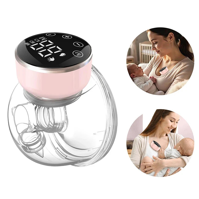 Portable Hands-Free Electric Breast Pump with Prolonged Battery Life and Illuminated Screen