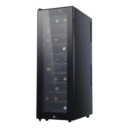 Electric Compressor Wine Cooler Frost Free Glass Door Beverage Fridge For Home Car RV Outdoor Use  Standing Mini Bar