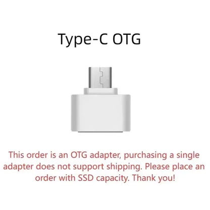 64TB large capacity mobile solid-state drive 1TB high-speed portable SSD USB3.1 plug and play suitable for laptops/MAC/PC