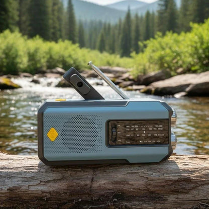 STONEGO Emergency Radio Solar Power Hand Crank Radio Global Receiver High Quality LED Torch Reading Light SOS Alarm 2000mAh