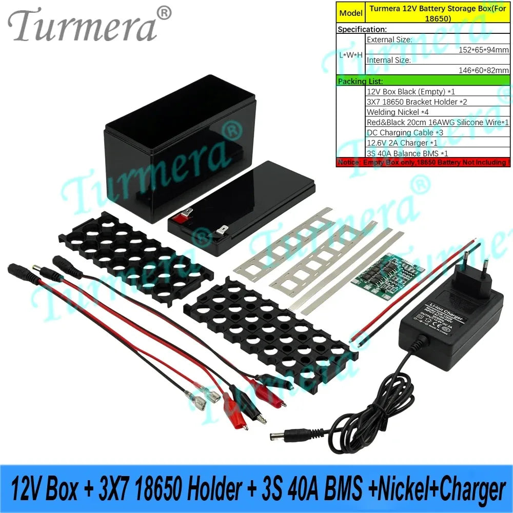 18650 Battery Box Holder 40A BMS with Voltage Capacity Displayer Rechargeable USB Power Bank Battery case Mobile Phone Charger
