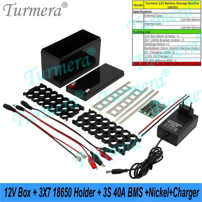 18650 Battery Box Holder 40A BMS with Voltage Capacity Displayer Rechargeable USB Power Bank Battery case Mobile Phone Charger