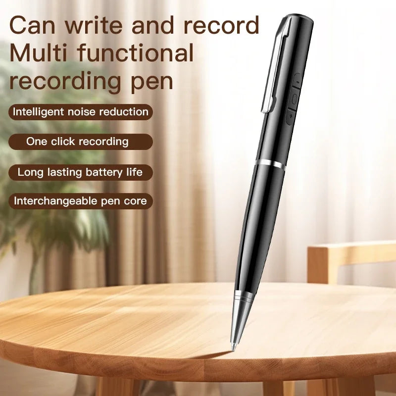 Lenovo New 128GB AI Digital Voice Recorder Pen, Smart Noise Reduction Audio Recorder with Playback & Charging, Writing Pen Style