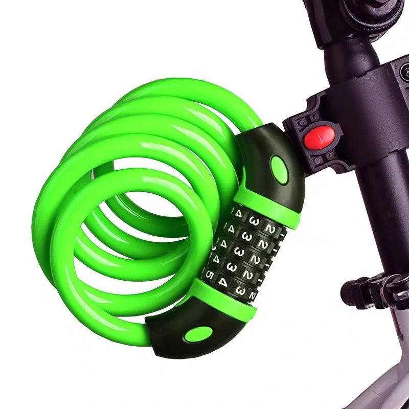 Bicycle Locks Anti-theft Mtb Bike Steel Wire Padlock 4Digit Password Electric Scooter Motorcycle Locks MTB Bicycle Accessories