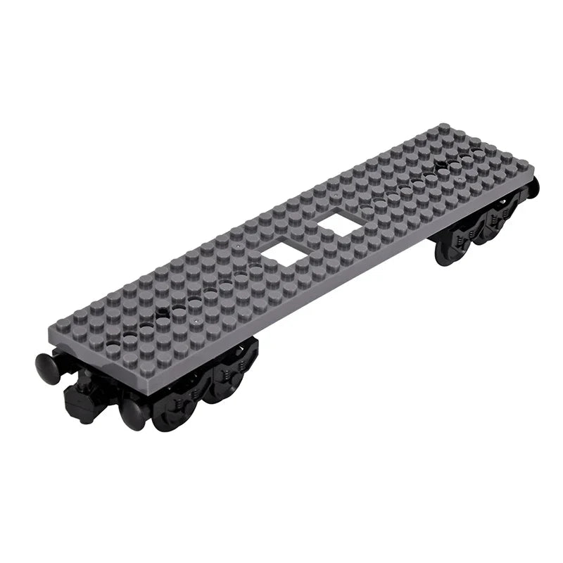 2025 New MOC City Creative Idea 6 * 28 dark grey train base Building Block Bricks Kids DIY High-tech Creative Toy