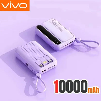 VIVO 500000mAh Power Bank Built in 4 Lines Large Capacity Super Fast Charging Portable External Battery for All Phones 2026 NEW