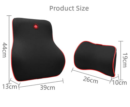 Memory Foam Car Cushions – Neck Pillow & Lumbar Options
