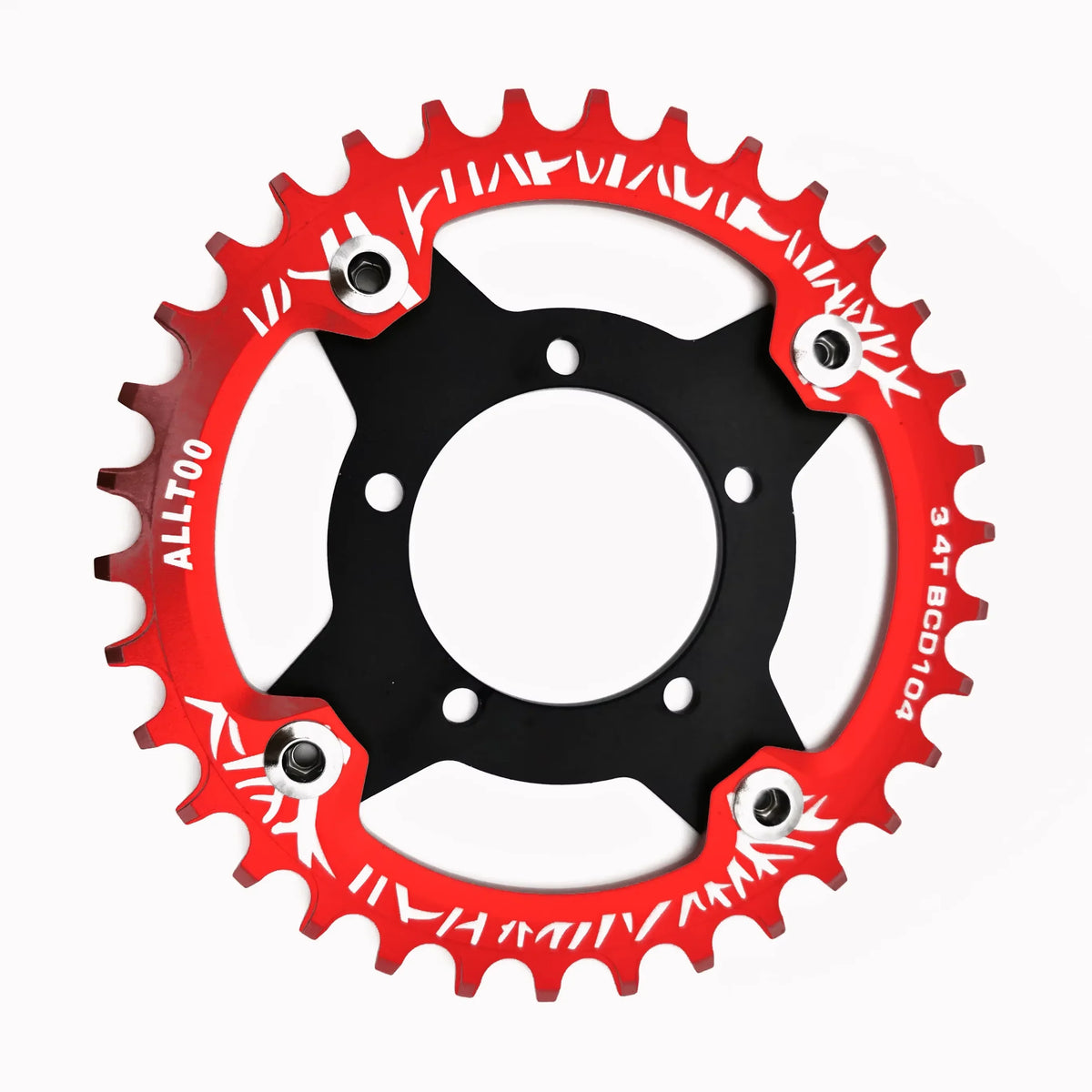 ALLTOO Bike Part Bicycle Crankset Bafang 104BCD Motor Aluminum Alloy Chainring Mid Drive Adapter For Electric E-bike 32T-52T