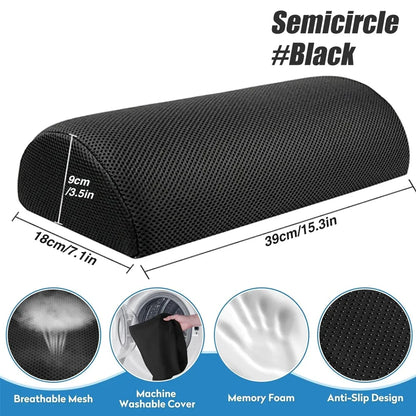 Foot Rest for Under Desk, Soft Foam Office Accessory with Washable Cover, Foot Stool for Car Home Office, Relieves Leg & Ankle
