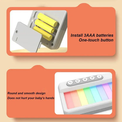Children Electronic Piano Toy Electronic Kids Keyboard Touch Screen Light Piano Toy Portable Musical Instruments Educational