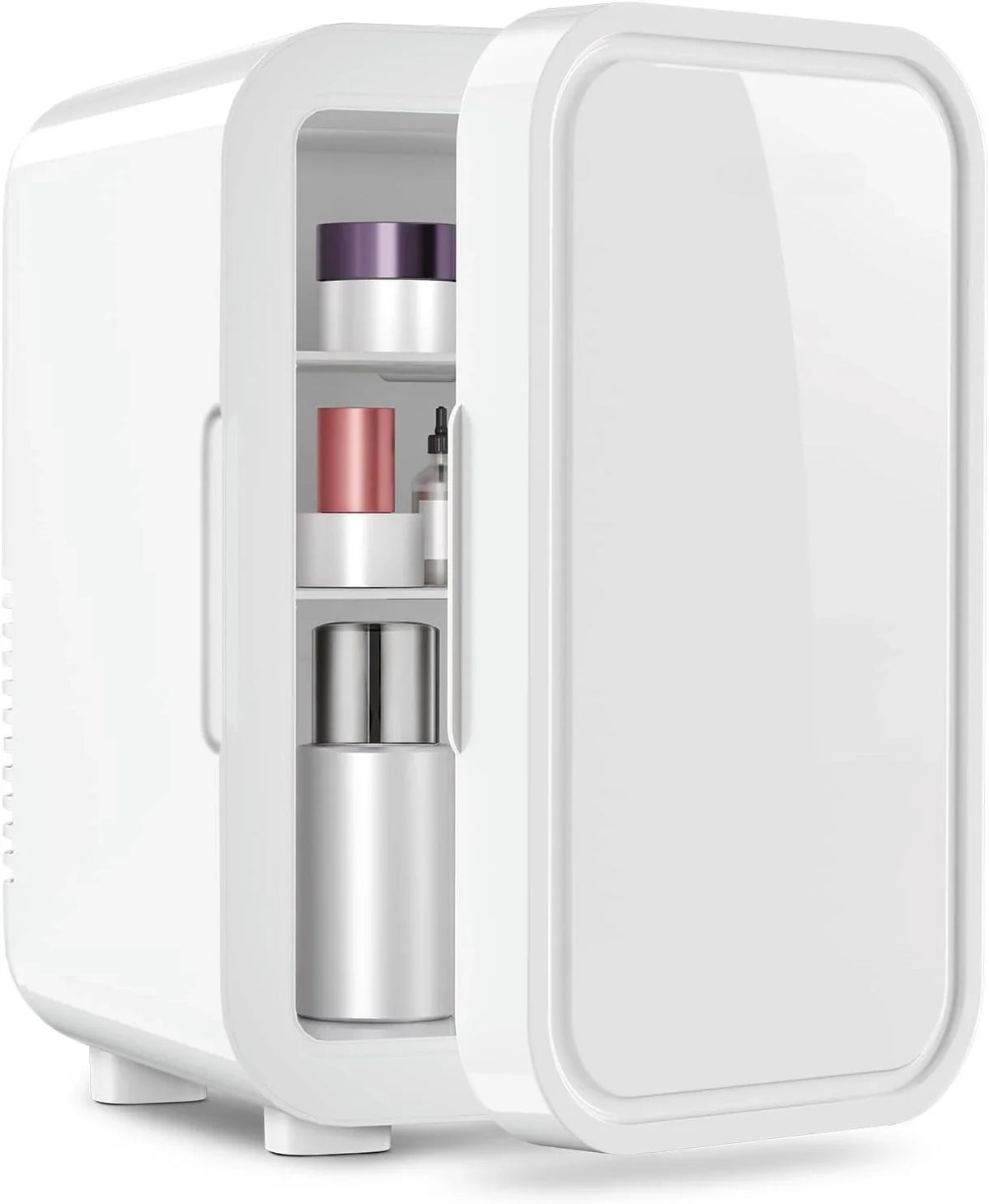 Mini Fridge, 6 Liter/8 Can 110V AC/DC Portable Thermoelectric Cooler Refrigerators for Bedroom