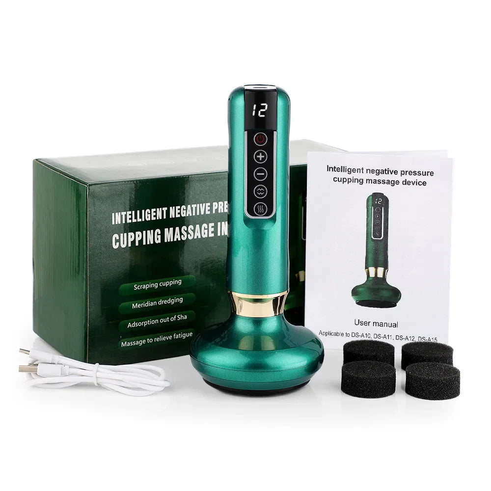 Intelligent Suction Medical Cupping Set Beauty Massager Glass Jars Anti Cellulite Cupping Vacuum Slimming Guasha Massage