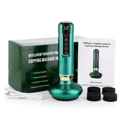 Intelligent Suction Medical Cupping Set Beauty Massager Glass Jars Anti Cellulite Cupping Vacuum Slimming Guasha Massage