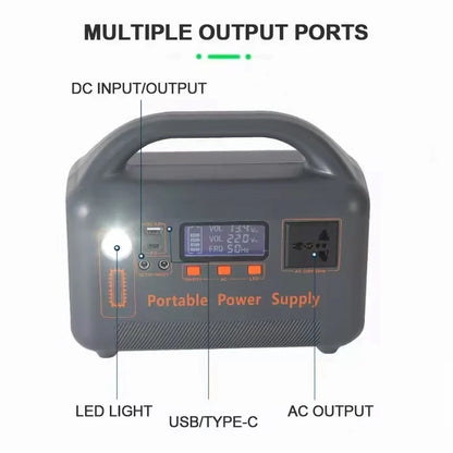 400W Portable Power Station Solar Generator 192Wh LiFePo4 Battery220V Energy Power Plant for Camping RV with Solar Panel Charger