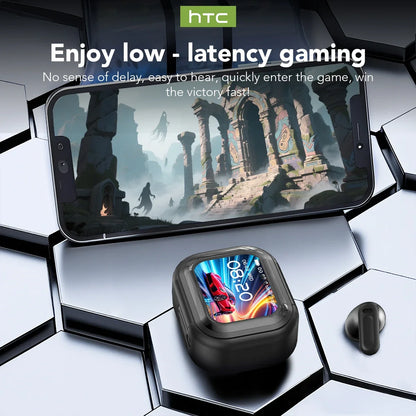 Translator HTC NE20 New Bluetooth 6.0 Wireless Headphones Translation Earphones IPX4 Waterproof Rating Long Battery Life