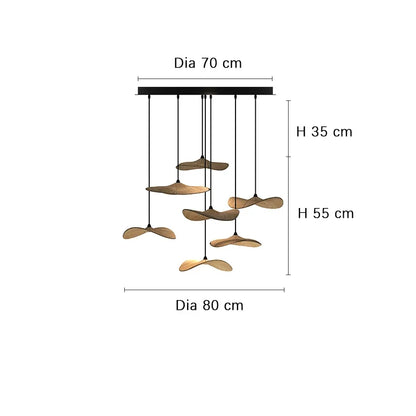 Designer Log Craft LED Ceiling Chandelier Living Room Tearoom Kitchen Table Lamps Bedroom Home Decoration Lighting Stair Lights