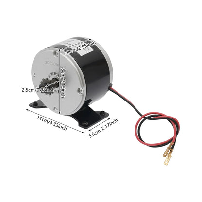 250w 24v Pure Copper Electric Scooter Motor, Brushed E-Bike Motor Lightweight Chain Drive Motor for E-Scooter Mini Motorcycle